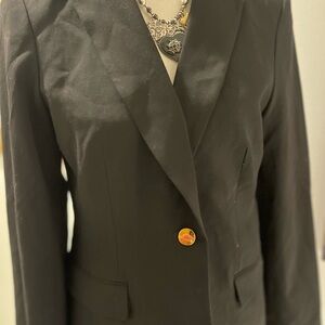 Calvin Klein Black Women's Blazer with Gold Button
